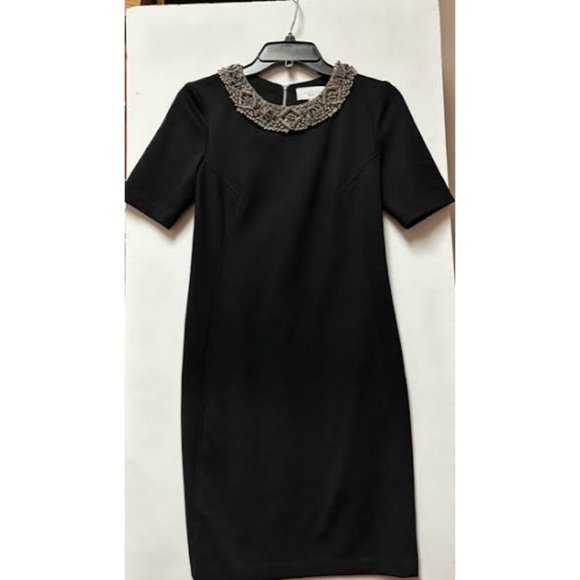 ADAM by Adam Lippes dress Black with metal collar Women's Size 4 - Picture 1 of 10